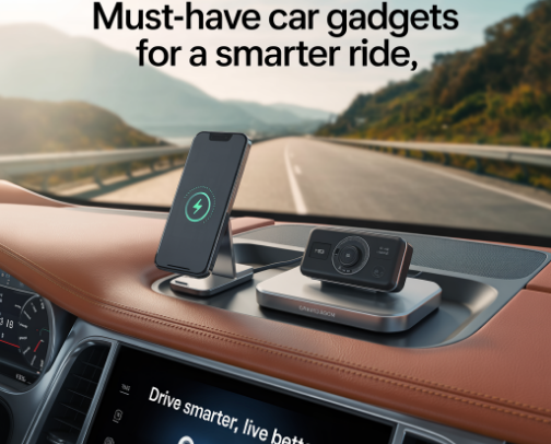 Must-Have Car Gadgets for a Smarter Ride cover photo collage