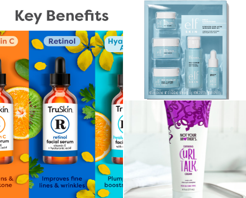 My favorite beauty recs for him and her. cover photo collage