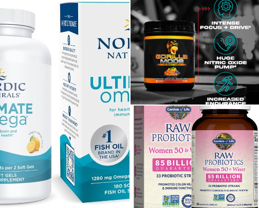 Clean Pre-Workout ,Energy Booster & Health Biometric Monitors cover photo collage