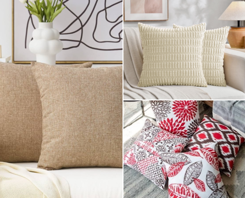 Throw Pillow Covers I Swap Every Season So My Couch Always Looks New cover photo collage