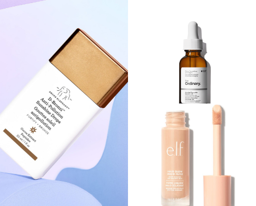 "clean girl" makeup essentials cover photo collage