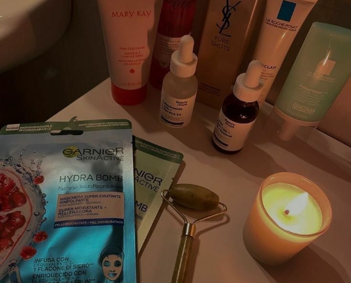 Skin Reset Day🕯️💦 🧖🏻‍♀️🌱 cover photo collage