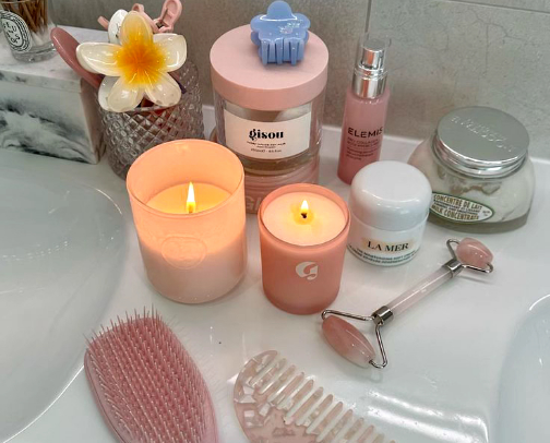 Skincare, body care and fragrance essentials 💜 cover photo collage