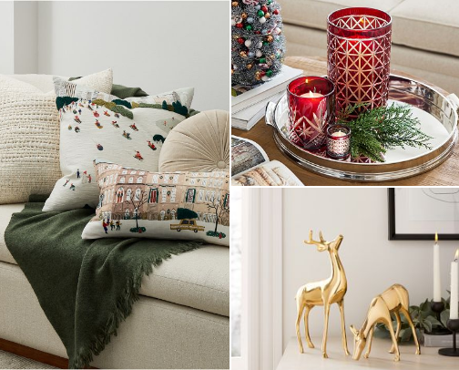 Christmas decorations. cover photo collage