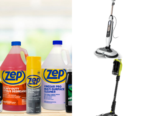 Cleaning products cover photo collage