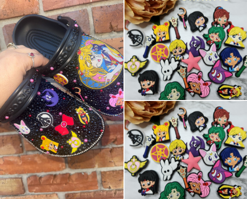 Sailor Moon Custom Crocs & Shoe Charms 🌙 | Magical Girl Finds cover photo collage