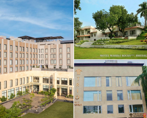 Best Hotels in Jabalpur: Budget, Luxury & Near bhedaghat stay cover photo collage