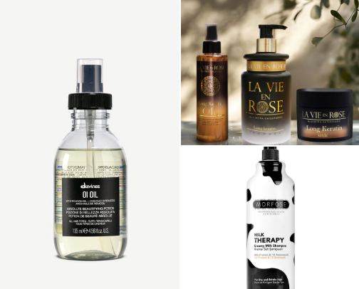 Hair routine and protection cover photo collage