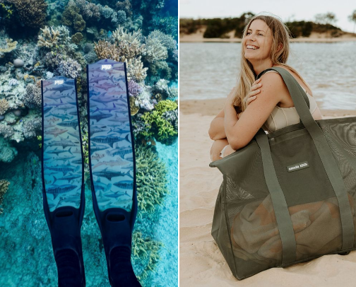 Coastal town summer essentials 🌊🐠 cover photo collage