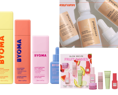 Fav clean skin care products/ brands cover photo collage
