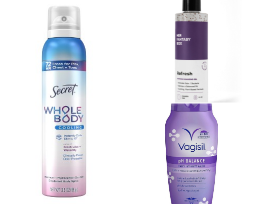 Feminine Care products cover photo collage