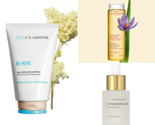 Skin routine step by step cover photo collage