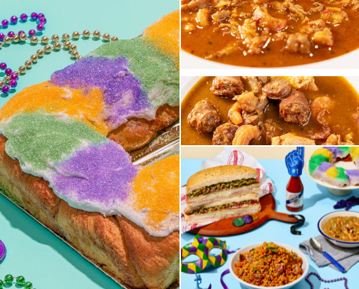 Mardi Gras 2026 💜💛💚 cover photo collage