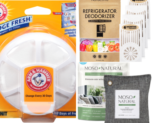 I Finally Got Rid of Fridge Smells With Natural Deodorizers That Actually Work cover photo collage