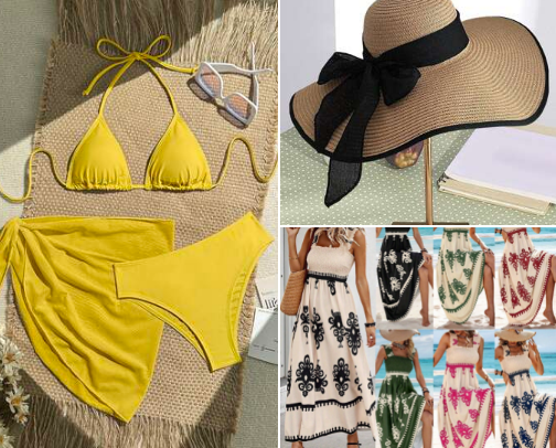 Beach wear for vacation 🌴⭐ cover photo collage