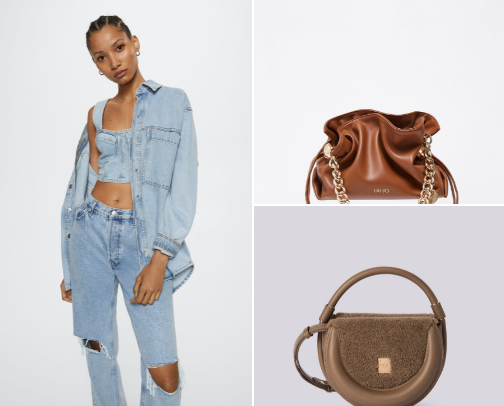 Fashion I clothes and bags cover photo collage