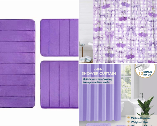 Purple Bathroom Decor & Essentials You’ll Love cover photo collage