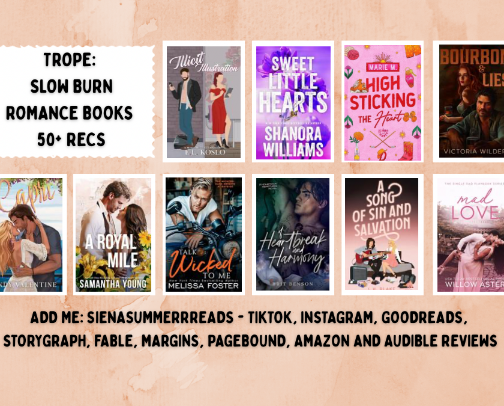 Slow Burn Adult Romance Book Recommendations 📚 cover photo collage