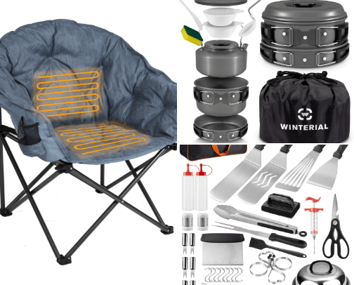 Camping cover photo collage