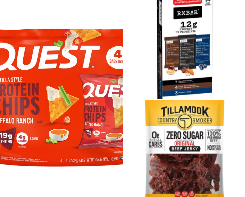MyBest Snacks for Men: High-Protein, Road Trip & Everyday Favorites new list cover photo collage