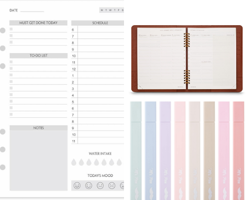 In my planning era. My LV Desk Agenda must haves A5 cover photo collage