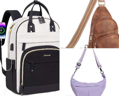 Backpacks, Purses, and Suitcases cover photo collage