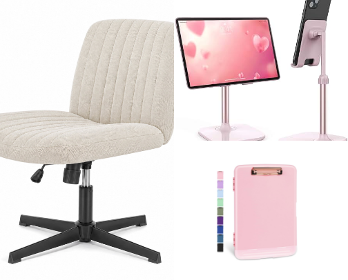 Pink Office Finds I LOVE 💕✂️📌 cover photo collage