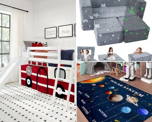 A 3 year old's bedroom cover photo collage