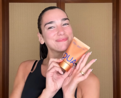 Dua Lipa´s everyday beauty routine cover photo collage