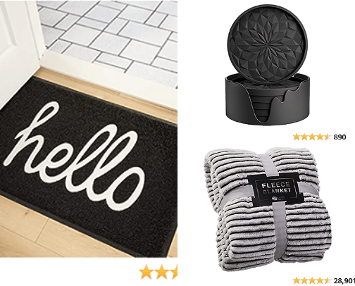 Black & White Home Aesthetic cover photo collage