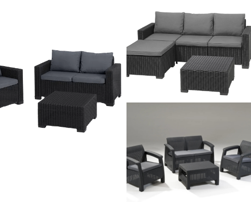 Garden fournitures ( mobilier de jardin) cover photo collage
