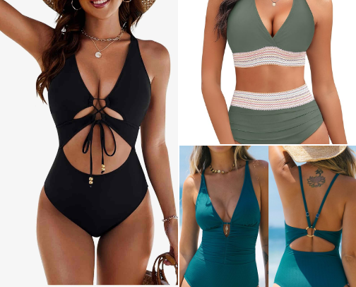 Just keep swimming-suits and must haves!! cover photo collage