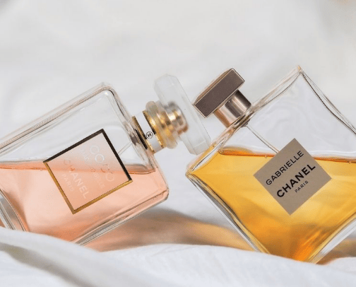 Women's perfume cover photo collage
