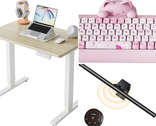Work From Home Office Setup cover photo collage