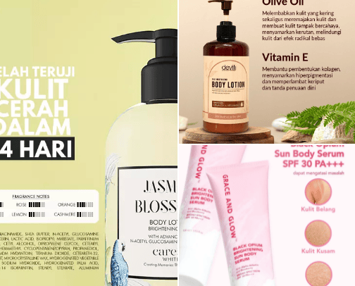 my most loved bodycare produk cover photo collage