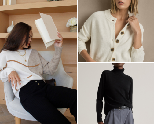 Natural Fiber Sweaters for Petite Shopaholics cover photo collage
