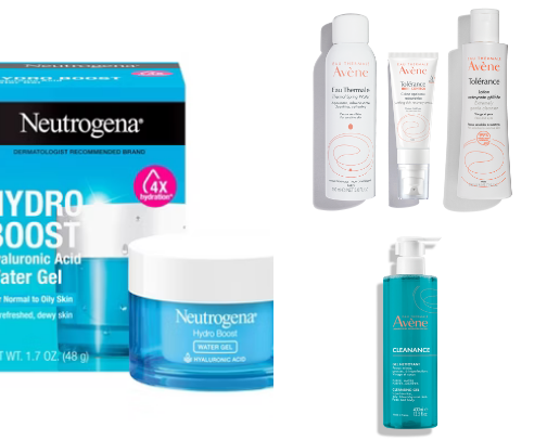 Facial skin care cover photo collage