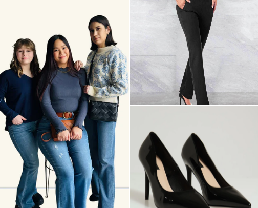 Formal work outfits cover photo collage