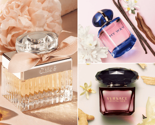 Fragrance favourites cover photo collage