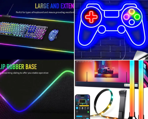 Epic Aesthetic Gaming Room Decor Finds cover photo collage