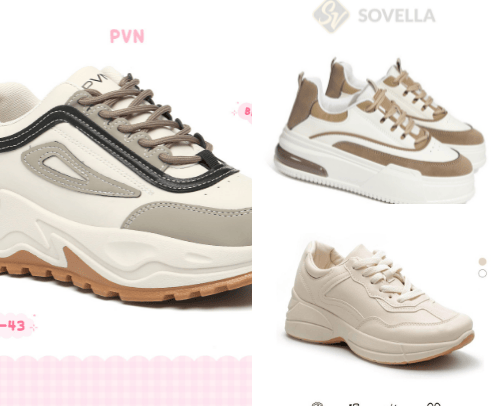 Sneakers wanita cover photo collage