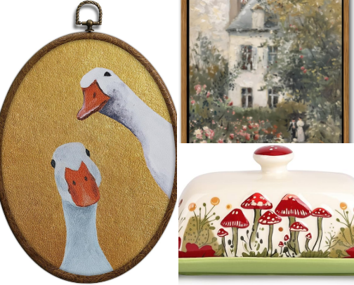 🍄 adorable cottage core decor 🍄from Amazon 🍄 cover photo collage