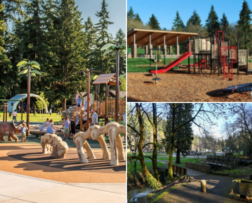 Favorite parks for kids near Portland & Vancouver cover photo collage