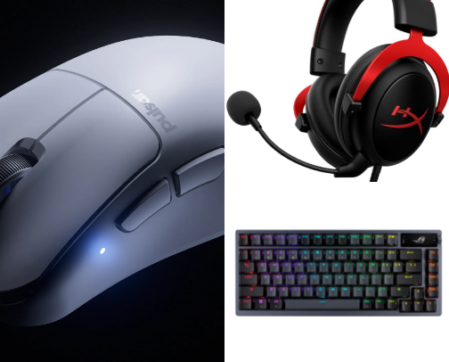 Gaming gear cover photo collage