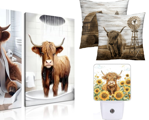 All Things Highland Cows cover photo collage