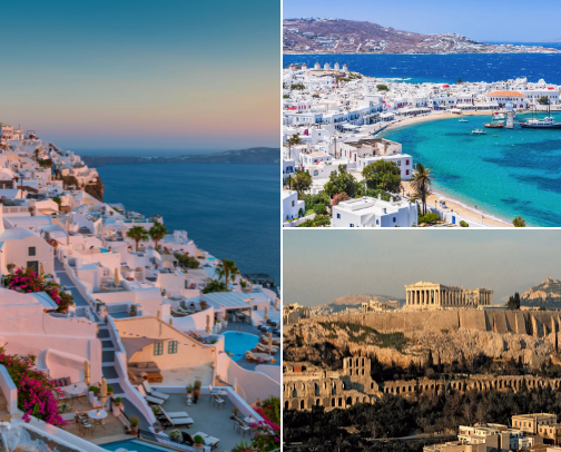 Travel Guide: Greece cover photo collage
