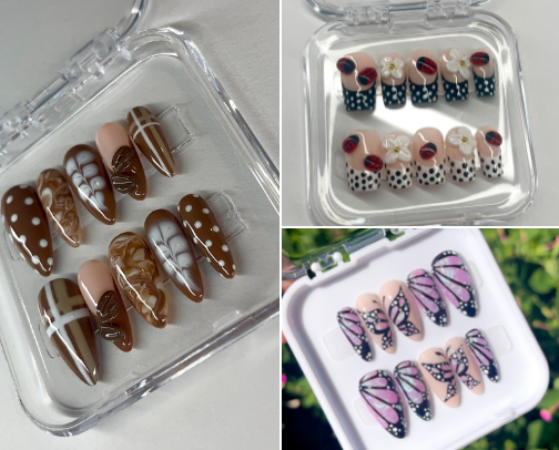 Press On Nails 💅🏼🫧 cover photo collage