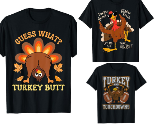 Hilarious Thanksgiving T-Shirts You'll Actually Wear for Turkey Day Laughs cover photo collage