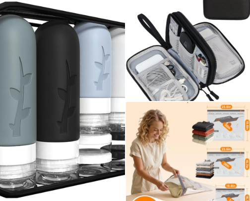 Travel Essentials & Packing Organizers cover photo collage