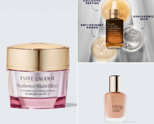Face and neck creams cover photo collage